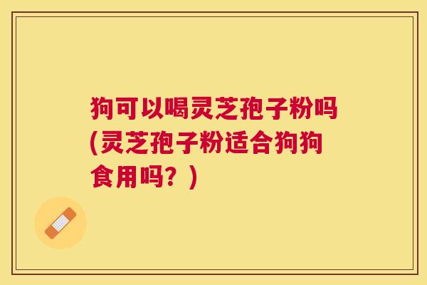 狗可以喝灵芝孢子粉吗(灵芝孢子粉适合狗狗食用吗？)