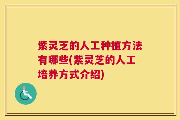 紫灵芝的人工种植方法有哪些(紫灵芝的人工培养方式介绍)