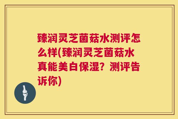臻润灵芝菌菇水测评怎么样(臻润灵芝菌菇水真能美白保湿？测评告诉你)