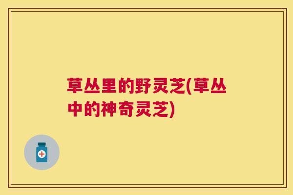 草丛里的野灵芝(草丛中的神奇灵芝)