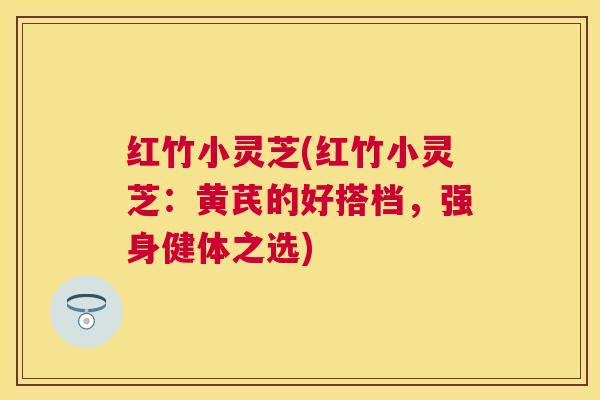 红竹小灵芝(红竹小灵芝：黄芪的好搭档，强身健体之选)