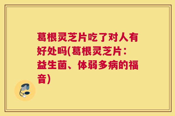 葛根灵芝片吃了对人有好处吗(葛根灵芝片：益生菌、体弱多的福音)