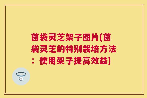 菌袋灵芝架子图片(菌袋灵芝的特别栽培方法：使用架子提高效益)