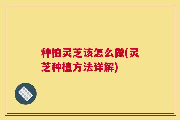 种植灵芝该怎么做(灵芝种植方法详解)