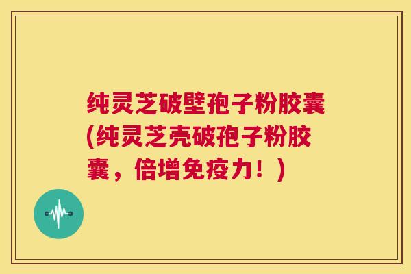 纯灵芝破壁孢子粉胶囊(纯灵芝壳破孢子粉胶囊，倍增免疫力！)