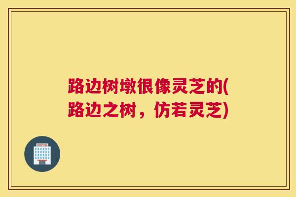 路边树墩很像灵芝的(路边之树，仿若灵芝)