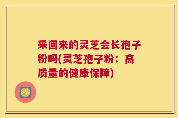 采回来的灵芝会长孢子粉吗(灵芝孢子粉：高质量的健康保障)