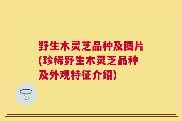 野生木灵芝品种及图片(珍稀野生木灵芝品种及外观特征介绍)