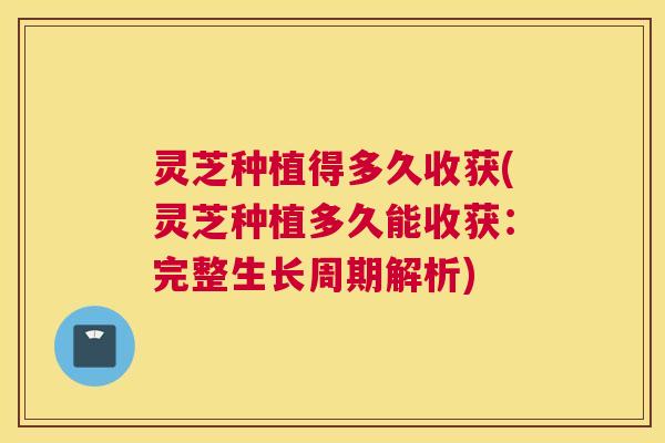 灵芝种植得多久收获(灵芝种植多久能收获：完整生长周期解析)