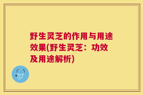 野生灵芝的作用与用途效果(野生灵芝：功效及用途解析)