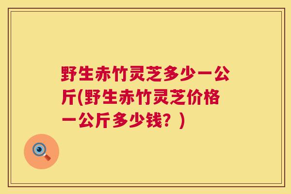野生赤竹灵芝多少一公斤(野生赤竹灵芝价格一公斤多少钱？)