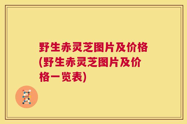 野生赤灵芝图片及价格(野生赤灵芝图片及价格一览表)