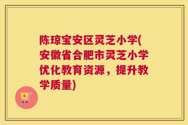 陈琼宝安区灵芝小学(安徽省合肥市灵芝小学优化教育资源，提升教学质量)