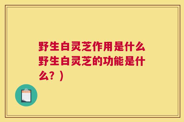 野生白灵芝作用是什么野生白灵芝的功能是什么？)