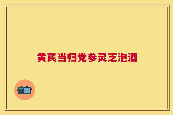 黄芪当归党参灵芝泡酒