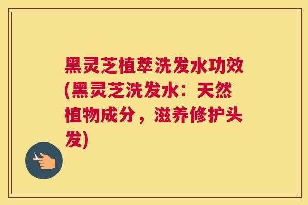 黑灵芝植萃洗发水功效(黑灵芝洗发水：天然植物成分，滋养修护头发)